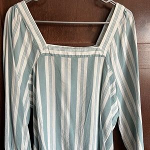 a.n.a Striped Square Neck Top